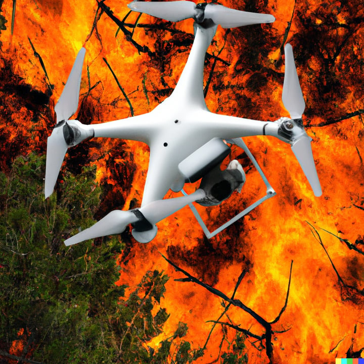 Firefighting with the help of drone operations
